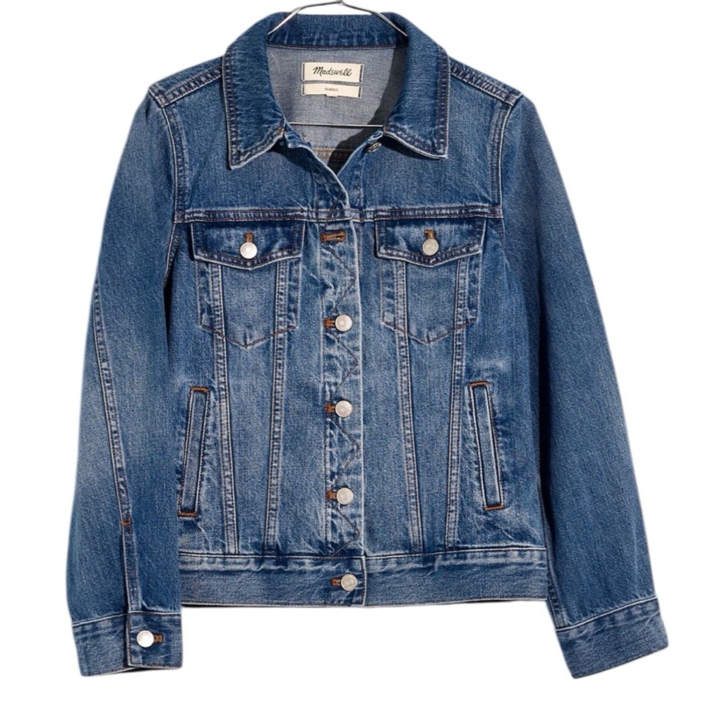 Madewell Size XS The Jean Jacket in Medford Wash Denim Classic Preppy Ca… - Picture 2 of 8